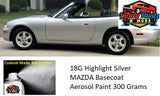 18G Highlight Silver MAZDA Basecoat  Aerosol Paint 300 Grams