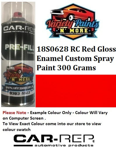 18S0628 RC Red Gloss Enamel Custom Spray Paint 300 Grams