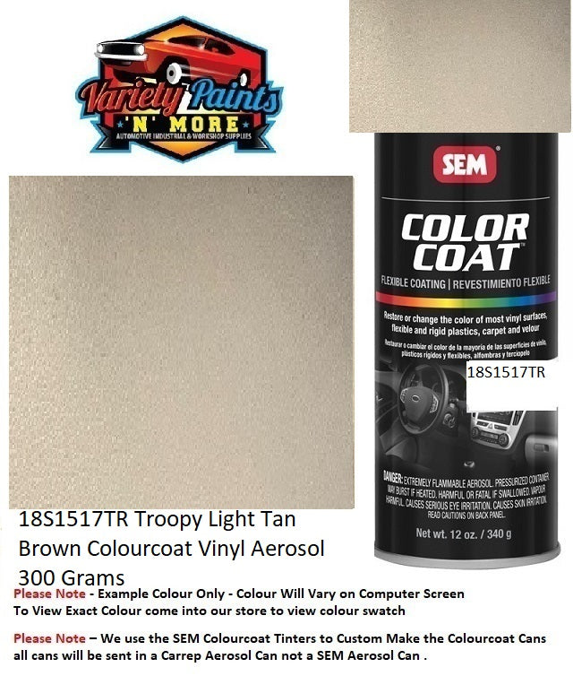 18S1517TR Troopy Light Tan Brown Colourcoat Vinyl Aerosol 300 Grams