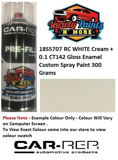18S5707 RC WHITE Cream +0.1 CT142 Gloss Enamel Custom Spray Paint 300 Grams