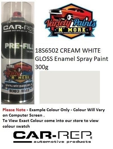 18S6502 CREAM WHITE GLOSS Enamel Spray Paint 300g