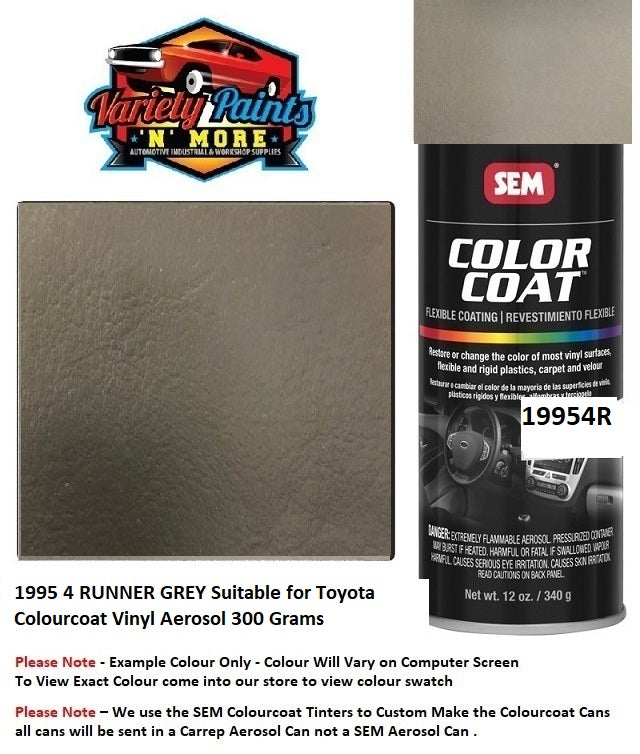 1995 4 RUNNER GREY Suitable for Toyota Colourcoat Vinyl Aerosol 300 Grams