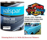 1B100 / EPZ  TARTAN TURQUOISE Holden 888 BASECOAT 4 LITRES