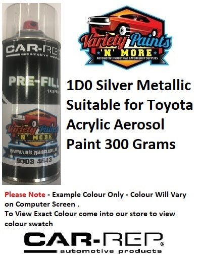 1D0 Silver Metallic Suitable for Toyota Acrylic Aerosol Paint 300 Grams