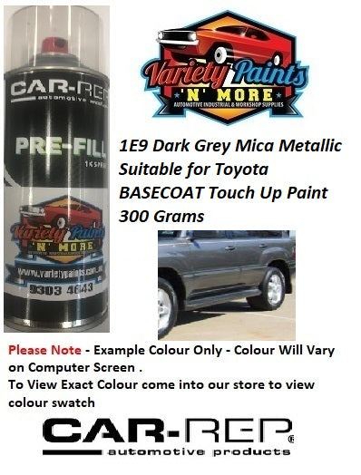 1E9 Dark Grey Mica Metallic Suitable for Toyota BASECOAT Touch Up Paint 300 Grams