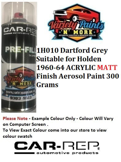 1H010 Dartford Grey Suitable for Holden 1960-64 ACRYLIC MATT Finish Aerosol Paint 300 Grams