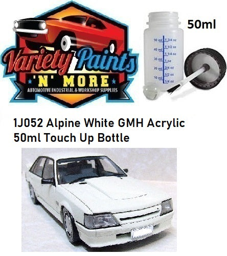 1J052 Alpine White GMH Acrylic Touch Up Bottle 50ML