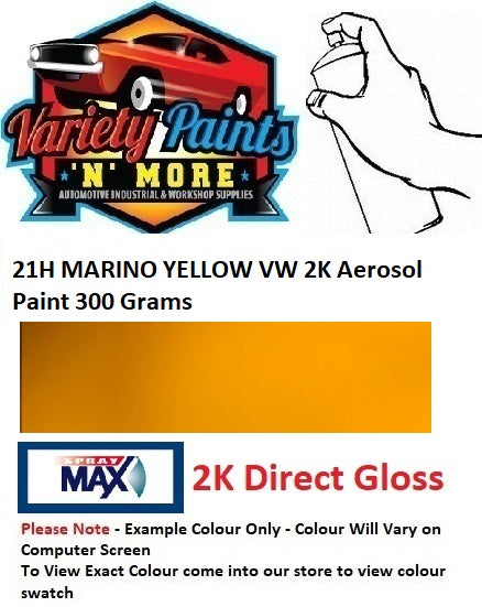 21H MARINO YELLOW VW 2K Aerosol Paint 300 Grams