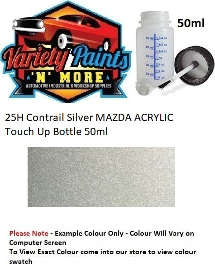 25H Contrail Silver MAZDA Acrylic Touch Up Bottle 50ml