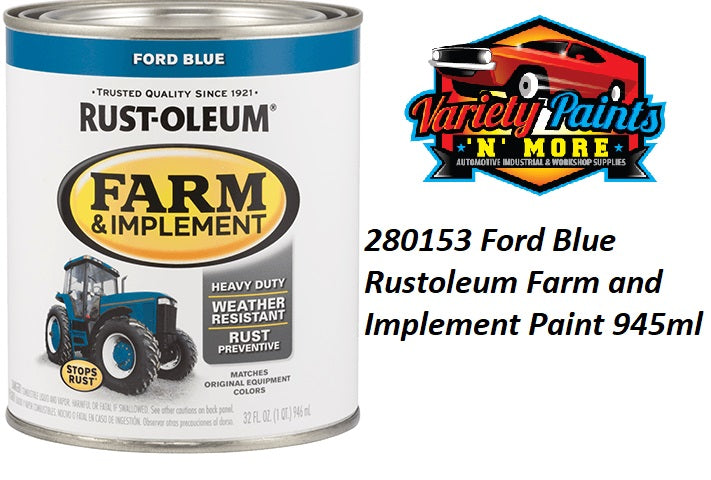 RustOleum Ford Tractor Blue Farm & Implement Enamel Paint 946ml **SEE NOTES