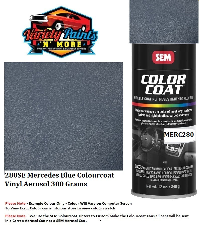 280SE Mercedes Blue Colourcoat Vinyl Aerosol 300 Grams