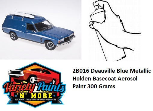 2B016 Deauville Blue Metallic Holden Basecoat Aerosol Paint 300 Grams