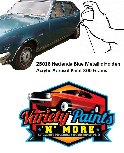 2B018 Hacienda Blue Metallic Holden ACRYLIC Aerosol Paint 300 Grams