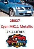 2B027 Cyan MK11 Metallic Holden 2K Paint 4 Litres