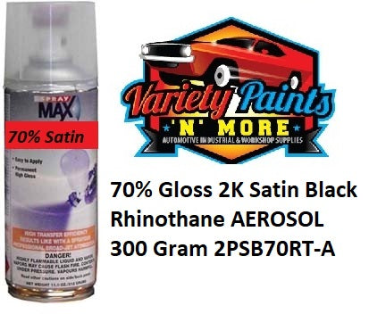 Rhinothane 70% 2K Satin UV CLEARCOAT Spray Can 300 Grams