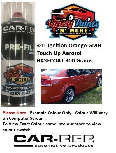 341 Ignition Orange GMH Touch Up Aerosol BASECOAT 300 Grams 2IS 4A