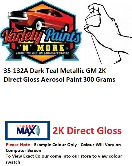 35-132A Dark Teal Metallic GM 2K Direct Gloss Aerosol Paint 300 Grams