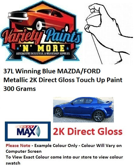 37L Winning Blue MAZDA/FORD Metallic 2K Direct Gloss Touch Up Paint 300 Grams