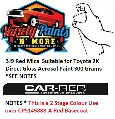 3J9 Red Mica  Suitable for Toyota 2K Direct Gloss Aerosol Paint 300 Grams *SEE NOTES