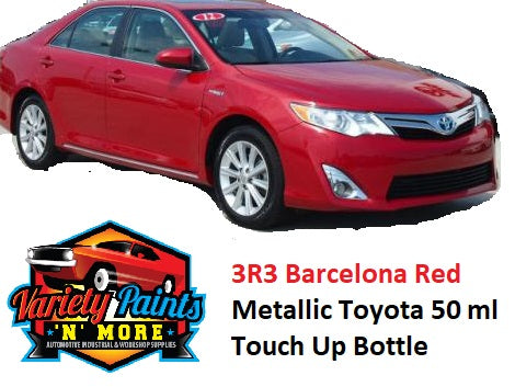 3R3 Barcelona Red Metallic Toyota 50 Ml Touch Up Bottle