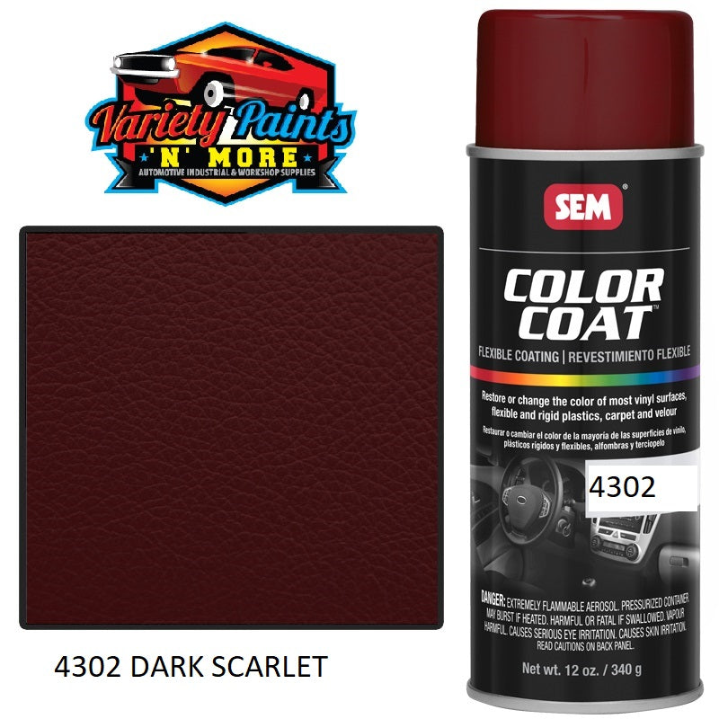 SEM 4302 Dark Scarlet Colourcoat Vinyl Aerosol Variety Paints N More