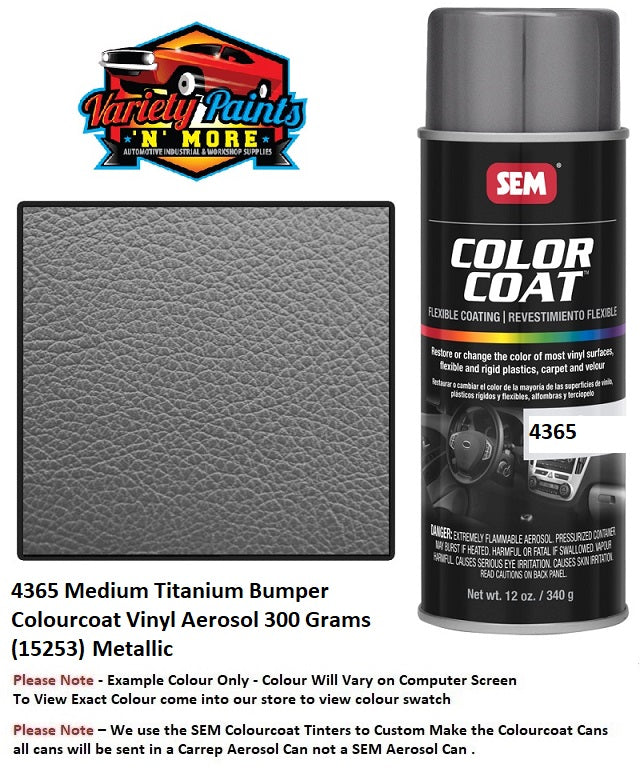 4365 Medium Titanium Bumper Colourcoat Vinyl Aerosol 300 Grams (15253)