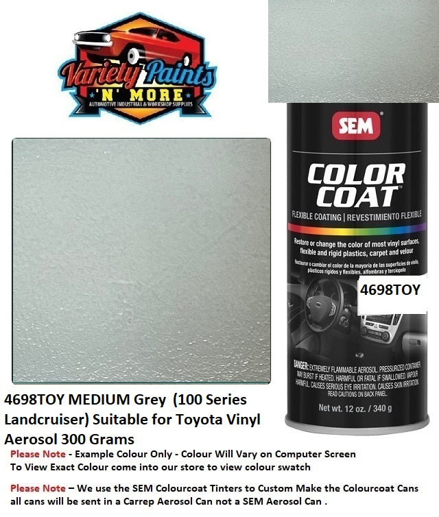 4698TOY MEDIUM Grey  (100 Series Landcruiser) Suitable for Toyota Vinyl Aerosol 300 Grams
