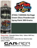 47262 / GK044A Heritage Green Gloss Powdercoat Spray Paint 300 Grams 1IS 103
