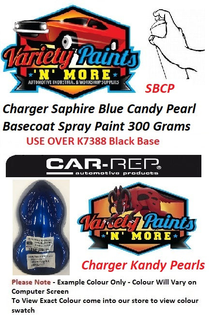 Charger Saphire Blue Candy Pearl Basecoat Spray Paint 300 Grams