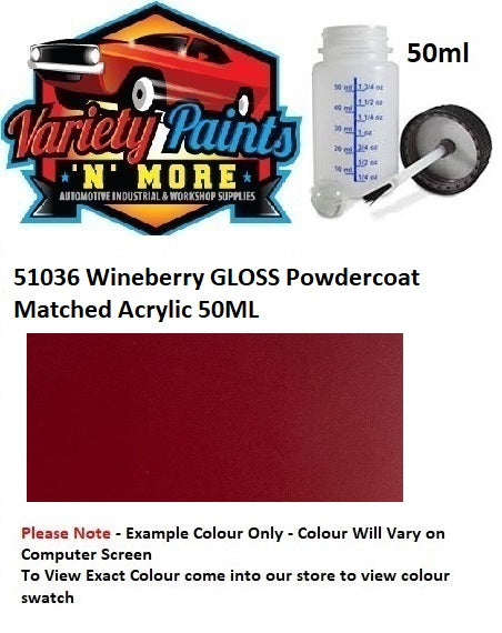 51036 Wineberry GLOSS Powdercoat Matched Acrylic 50ML
