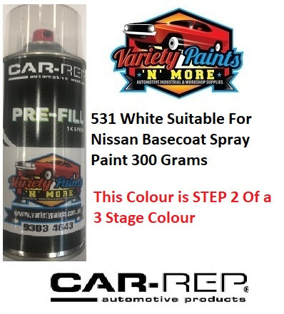 531 Silky White For Isuzu Pearl Basecoat Aerosol 300 Grams