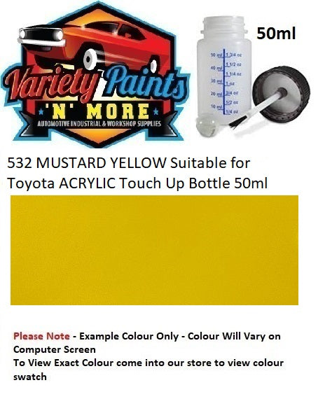 532 MUSTARD YELLOW Suitable for Toyota ACRYLIC Touch Up Bottle 50ml
