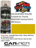 532 MUSTARD YELLOW Suitable for Toyota BASECOAT Aerosol Paint 300 Grams
