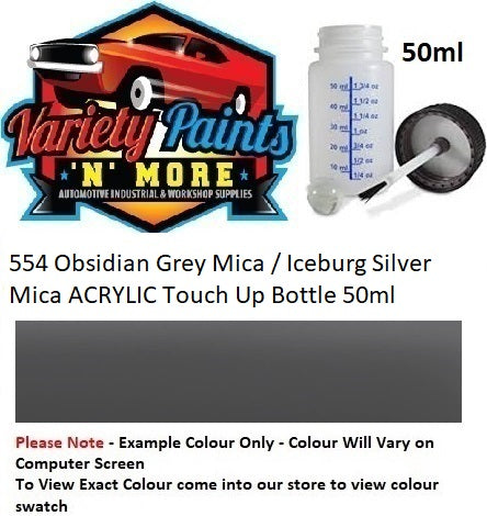 554 Obsidian Grey Mica / Iceburg Silver Mica ACRYLIC Touch Up Bottle 50ml