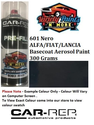 601 Nero ALFA/FIAT/LANCIA Basecoat Aerosol Paint 300 Grams