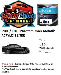 690F / K025 Phantom Black Metallic ACRYLIC 1 LITRE