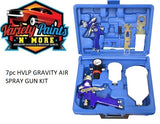 7pc HVLP GRAVITY AIR SPRAY GUN KIT (600ml Gun & Mini Gun ) 2 Gun KIT