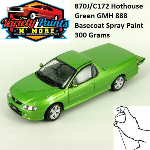 870J Hothouse Green Metallic Holden Basecoat Aerosol Paint 300 Grams
