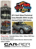 871 Dark Silver/Technical Grey Metallic MINI Acrylic Aerosol Paint 300 Grams