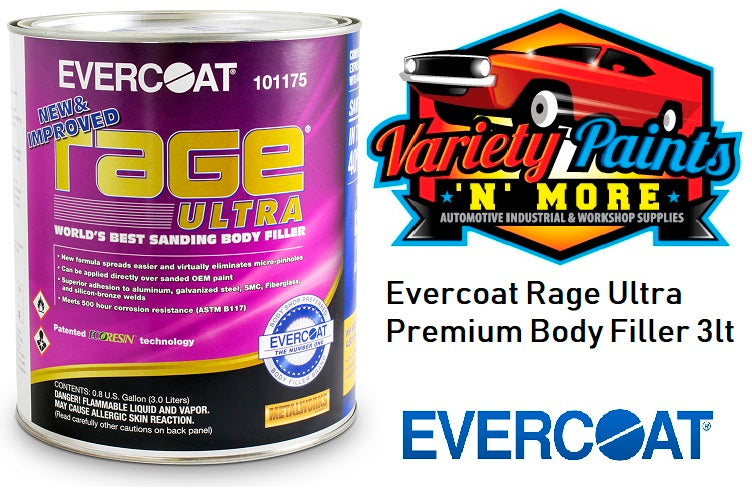 Evercoat Rage Ultra Premium Body Filler 3 Lt Variety Paints n More