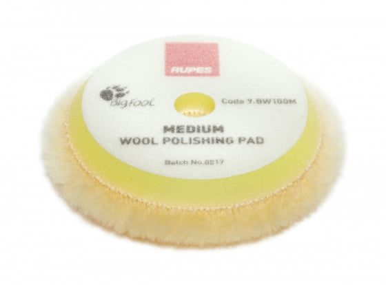 9.BW100M RUPES YELLOW WOOL POLISHING PAD MEDIUM 80/100MM