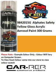 9842015G  Alphatec Safety Yellow Gloss Acrylic Aerosol Paint 300 Grams