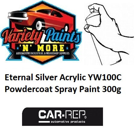Eternal Silver Acrylic SATIN YW100C Powdercoat Spray Paint 300g 1IS 9A