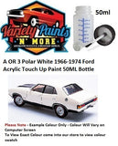 A OR 3 Polar White 1966-1974 Ford Acrylic Touch Up Paint 50ML Bottle