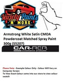 Armstrong White Satin CMOA Powdercoat Matched Spray Paint 300g (S5207)