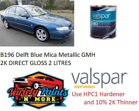 B196 Delft Blue Mica Metallic GMH 2K DIRECT GLOSS 2 LITRES