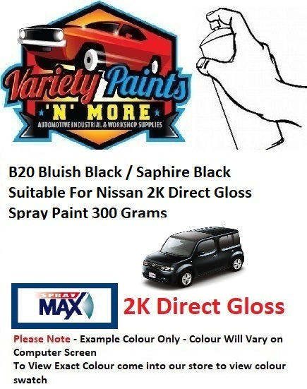 B20 Bluish Black / Saphire Black Suitable For Nissan 2K Direct Gloss Spray Paint 300 Grams