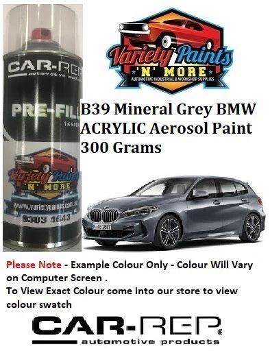 B39 Mineral Grey BMW Acrylic Aerosol Paint 300 Grams