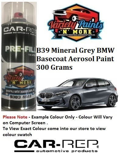 B39 Mineral Grey BMW Basecoat Aerosol Paint 300 Grams