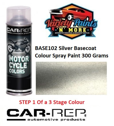 BASE102 Coarse Silver Basecoat Colour Spray Paint 300 Grams